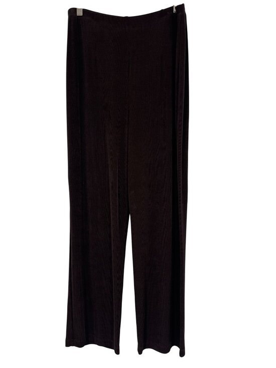 Chico's Pants - Chicos 2 Travelers Pull-On straight leg Pants Brown Stretch Size large USA